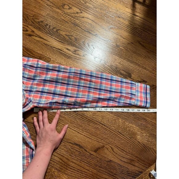 Southern‎ Tide | Men's Shirt Large Pink Blue Plaid Long Sleeve Vented Fishing L - Picture 10 of 10